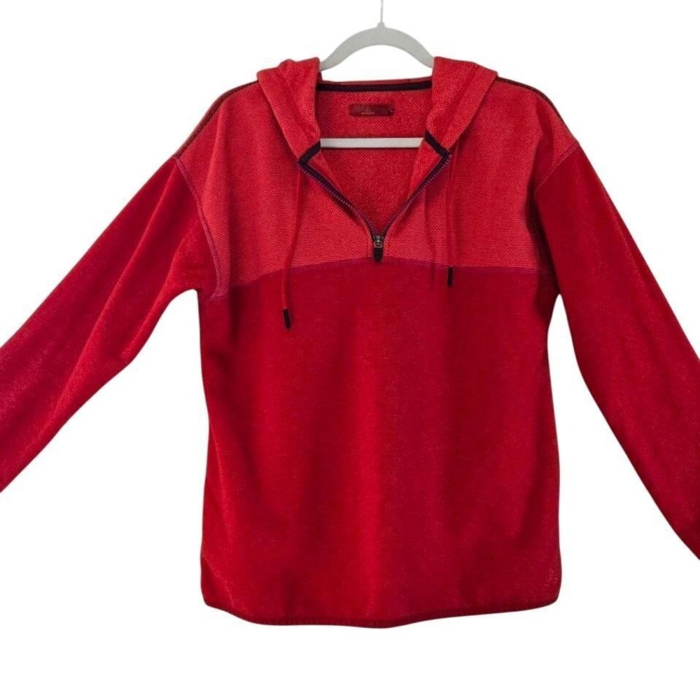 PrAna hoodie in‎ fabulous, bold , red orange, Size L,